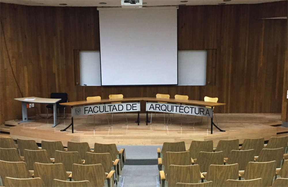 Auditorio en la Facultad de Arquitectura de la UNAM