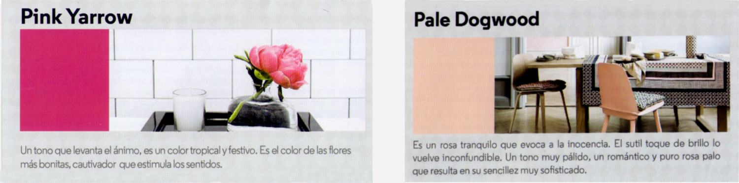 Tonos Pink Yarrow y Pale Dogwood