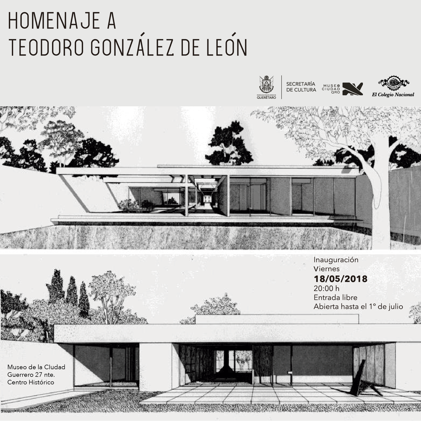 Postal Invitación Homenaje Teodoro González