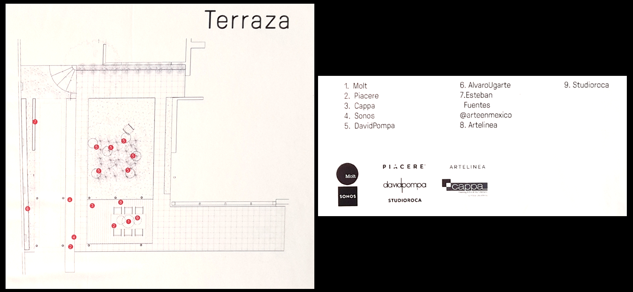 Plano Terraza ambientada por Studio Roca