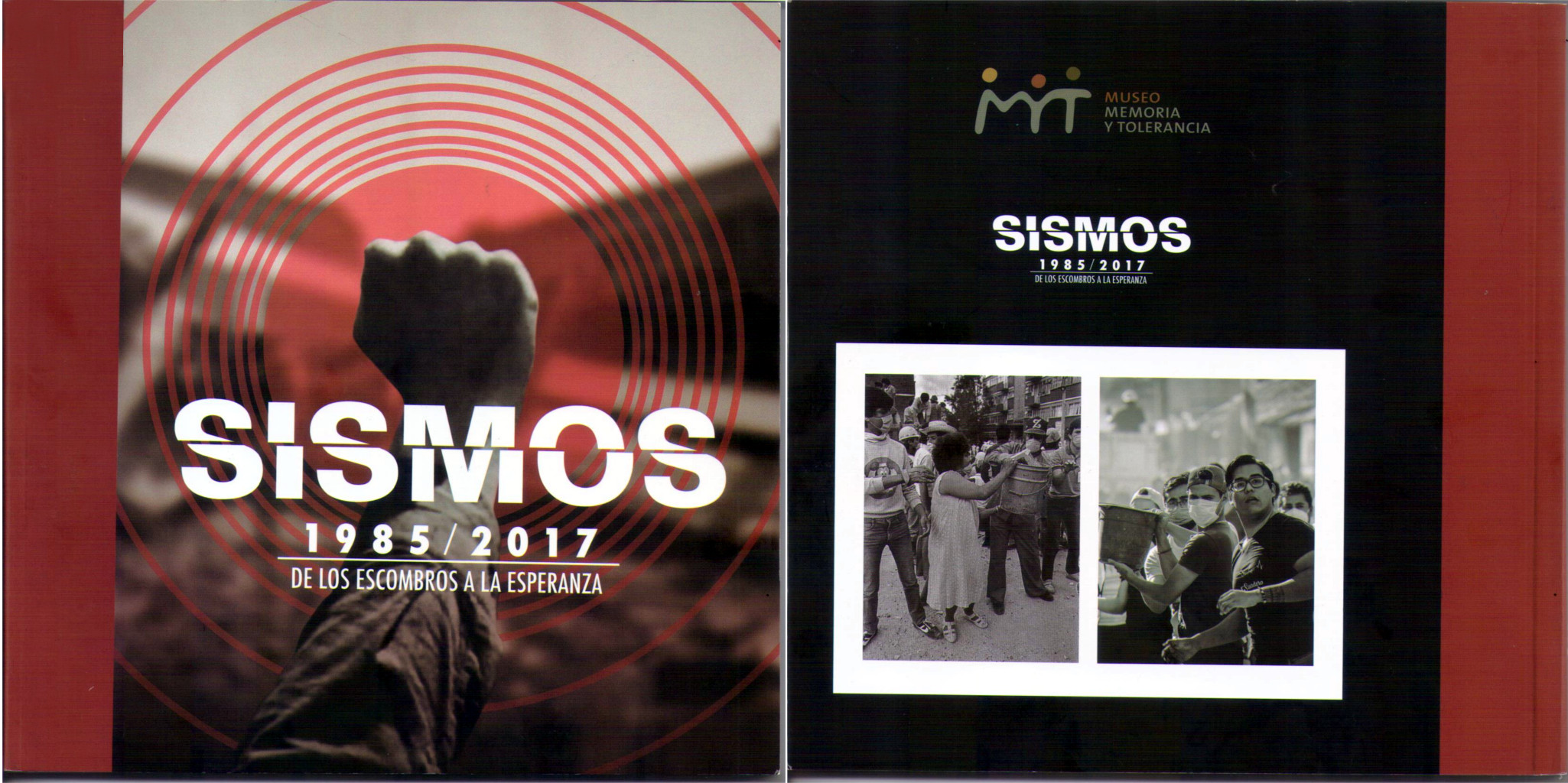 Material impreso en venta de la Exposición Sismos 1985/2017