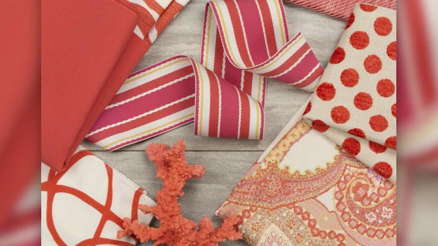 Living Coral en accesorios textiles