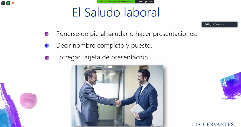 El saludo laboral