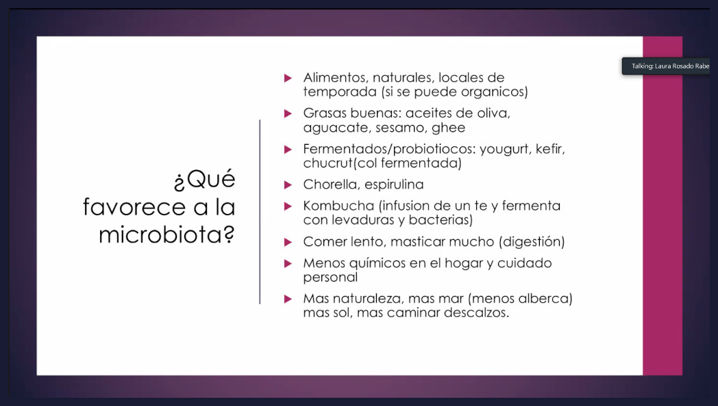 Lo que favorece a la microbiota