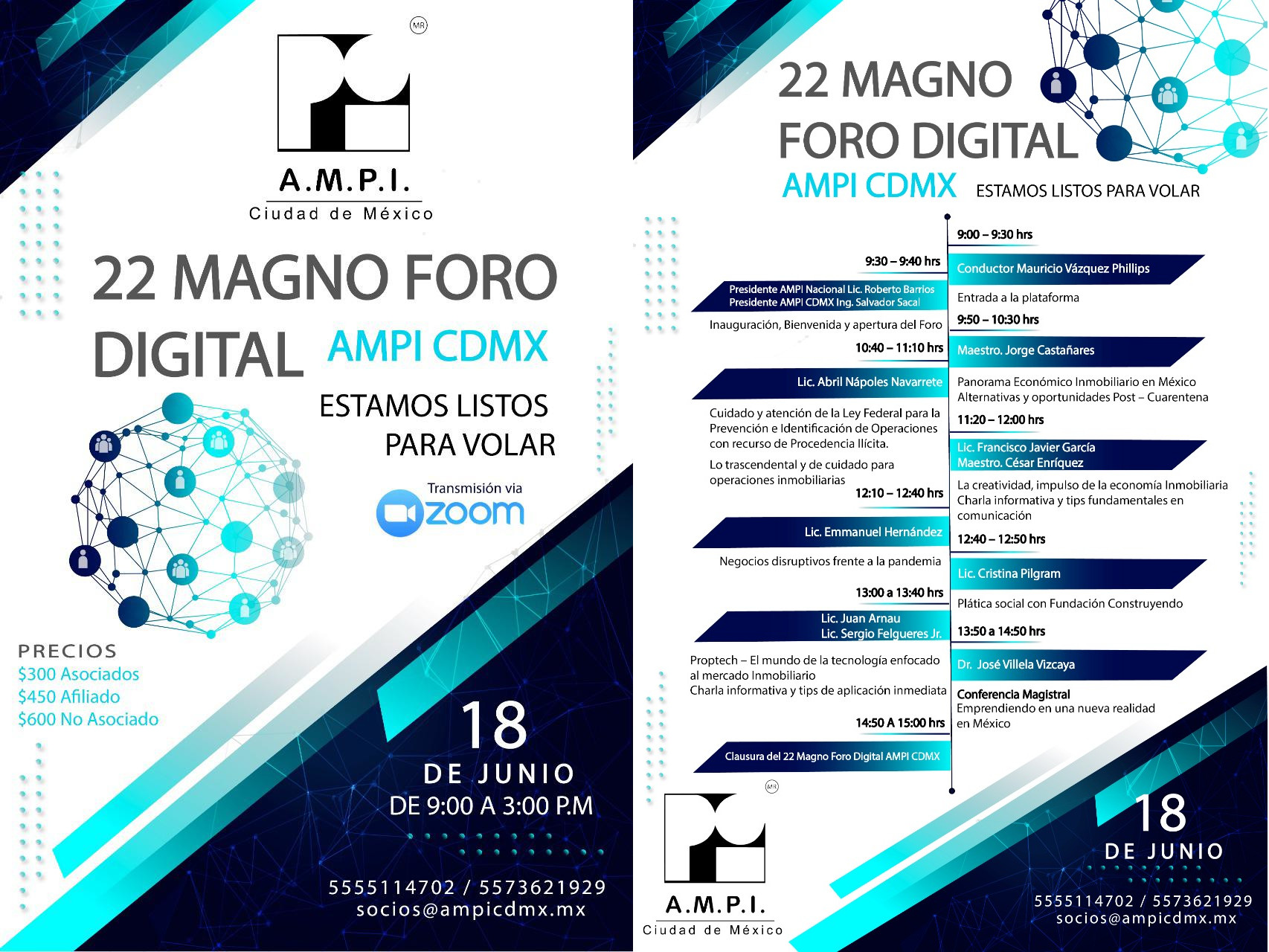 Programa del 22 Magno Foro Inmobiliario Digital 2020