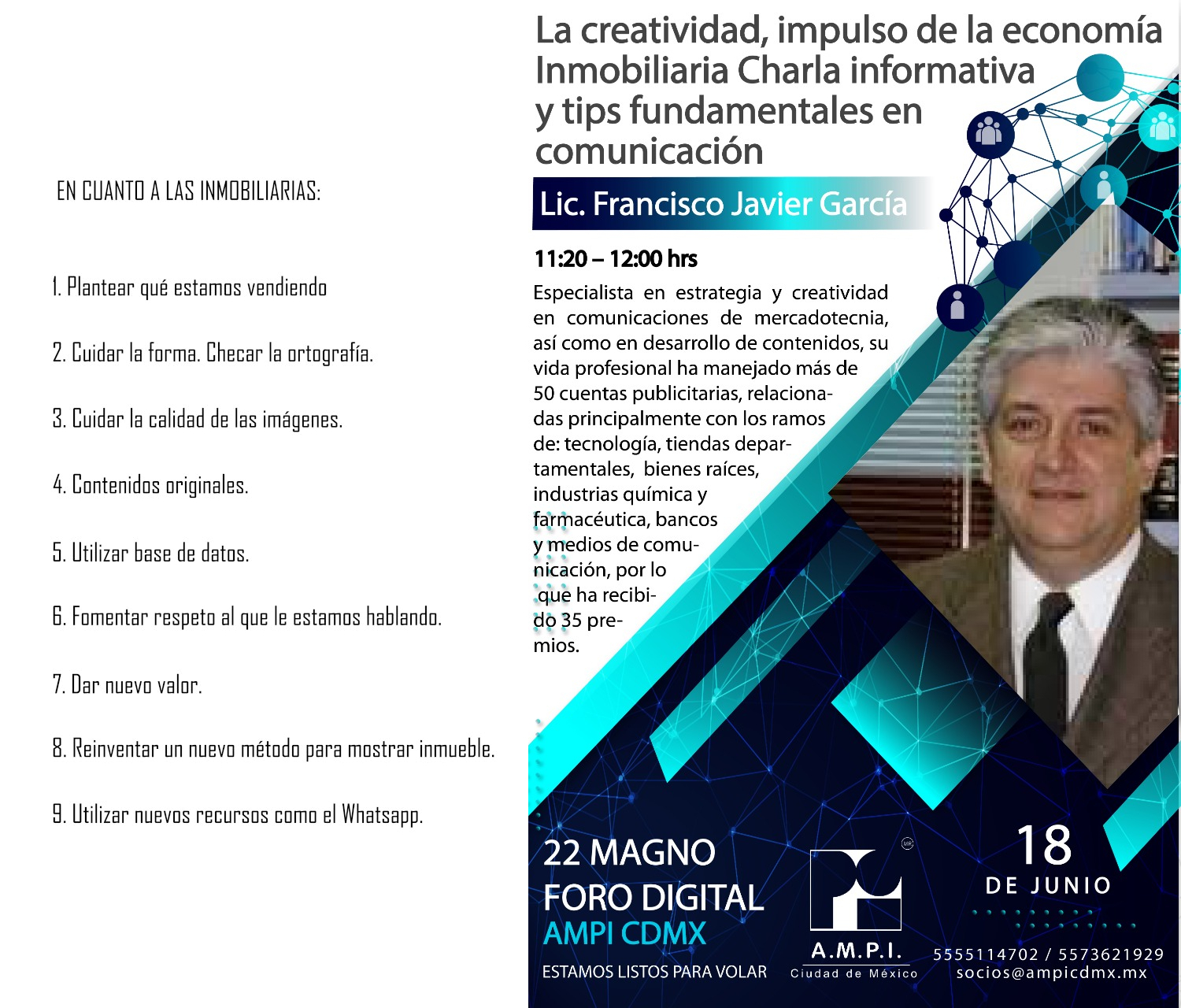 Lic. Francisco Javier García. Puntos para inmobiliarias