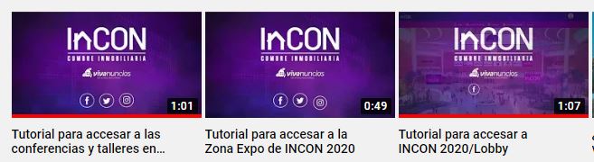 Video Tutoriales InCON 2020