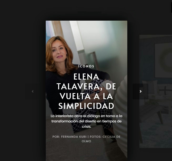 Entrevista con Elena Talavera en Revista Digital Vida Deco de Helvex