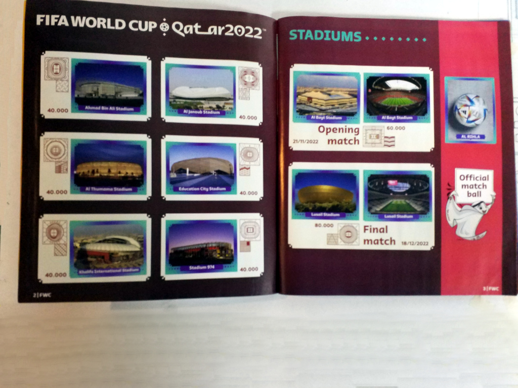 Fotografía del Album Panini Qatar 2022