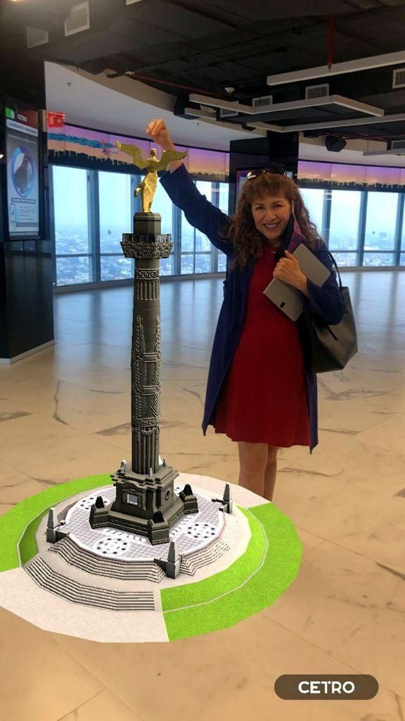 Imagen del Angel de la Independencia en Realidad Aumantada