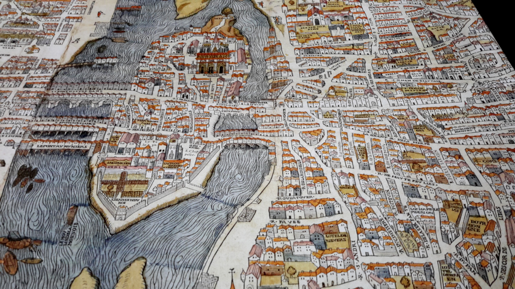 Mapa antiguo de la Ile de la Cité