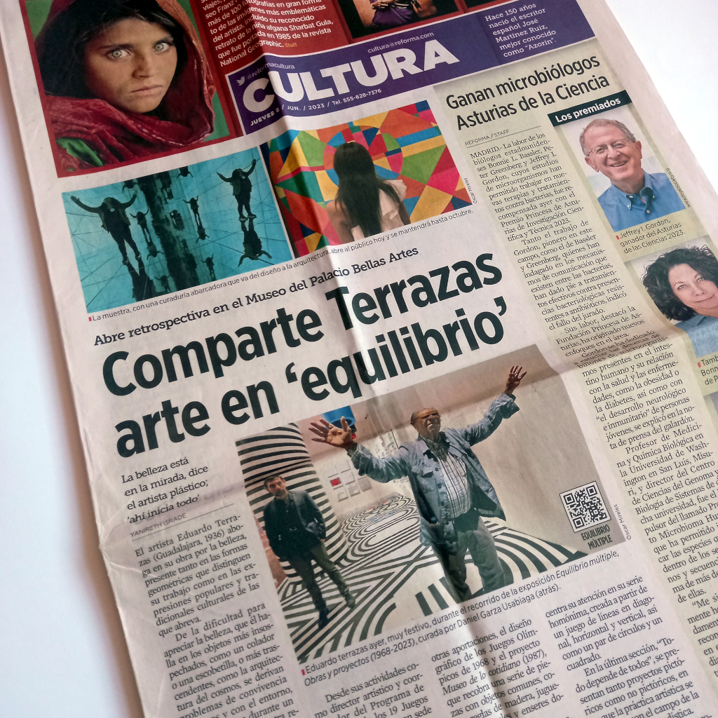 Nota cultural en Periódico Reforma acerca de Arq. Terrazas