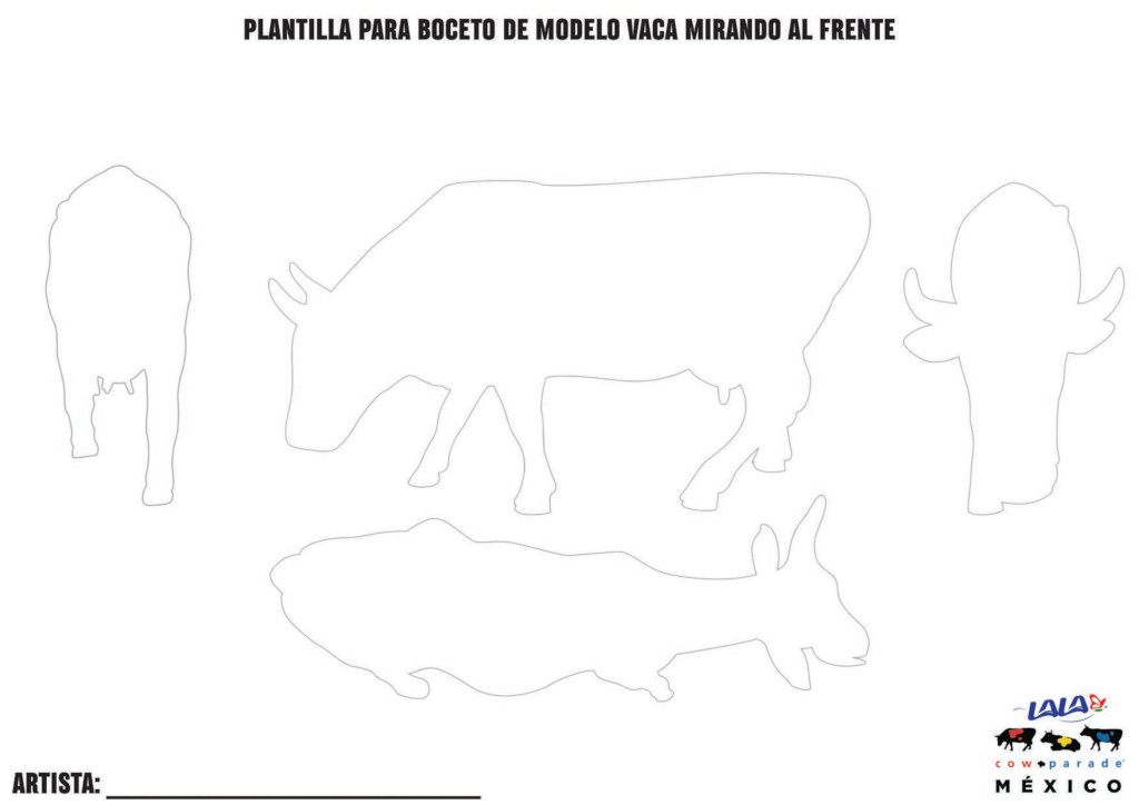 Plantilla para boceto vaca CowParade