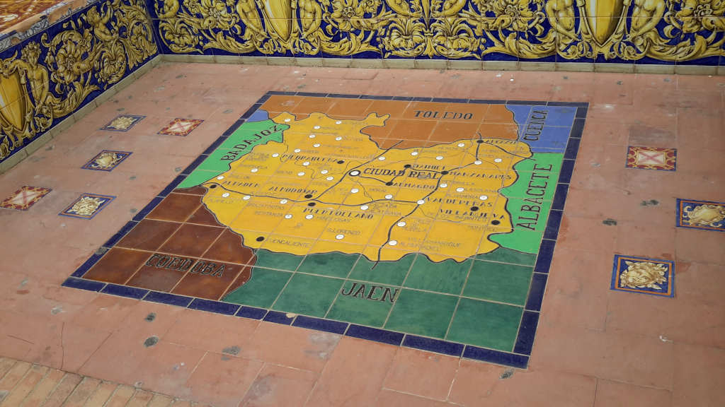 Mapa hecho con azulejos