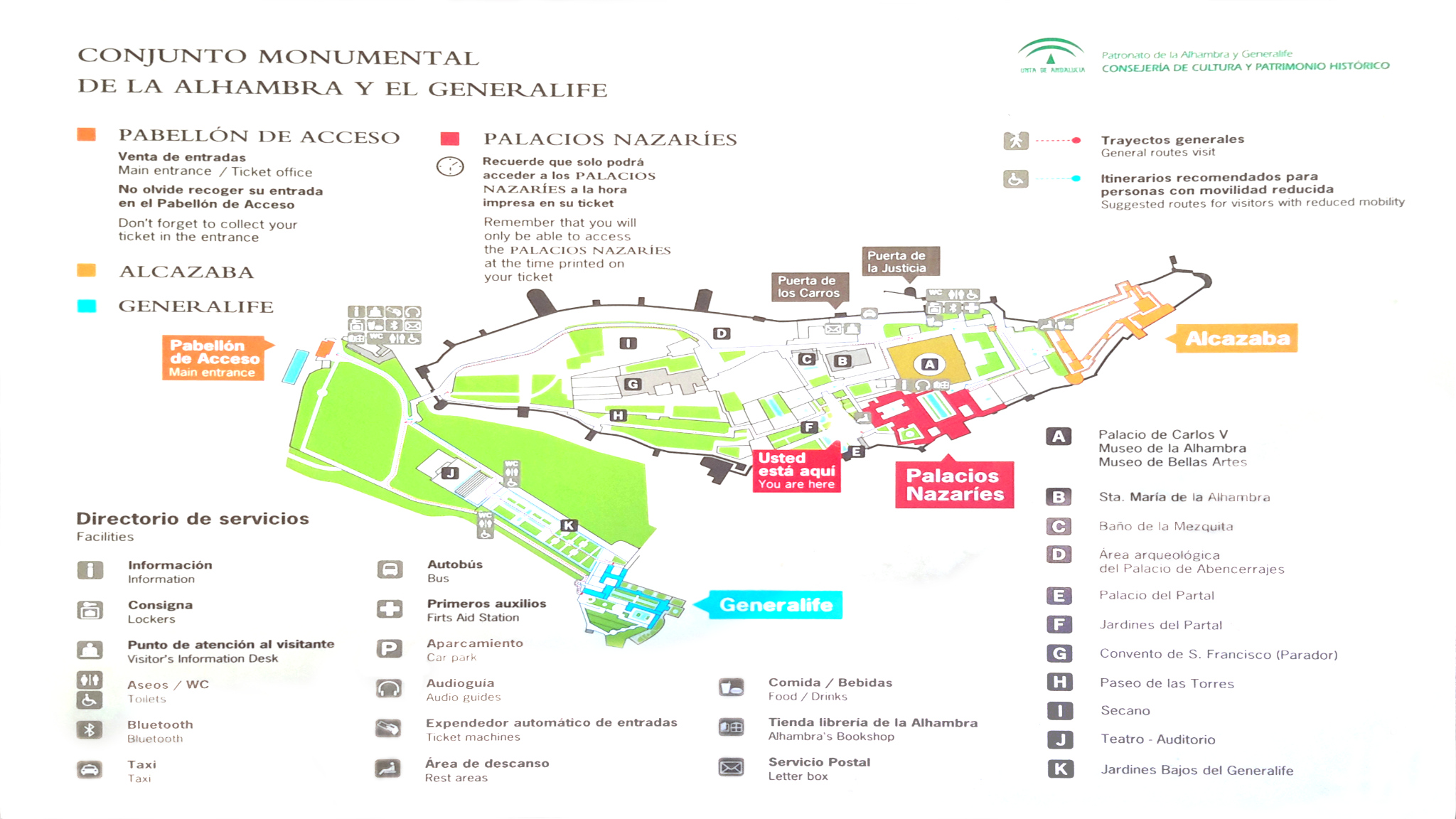 Mapa de la Alhambra