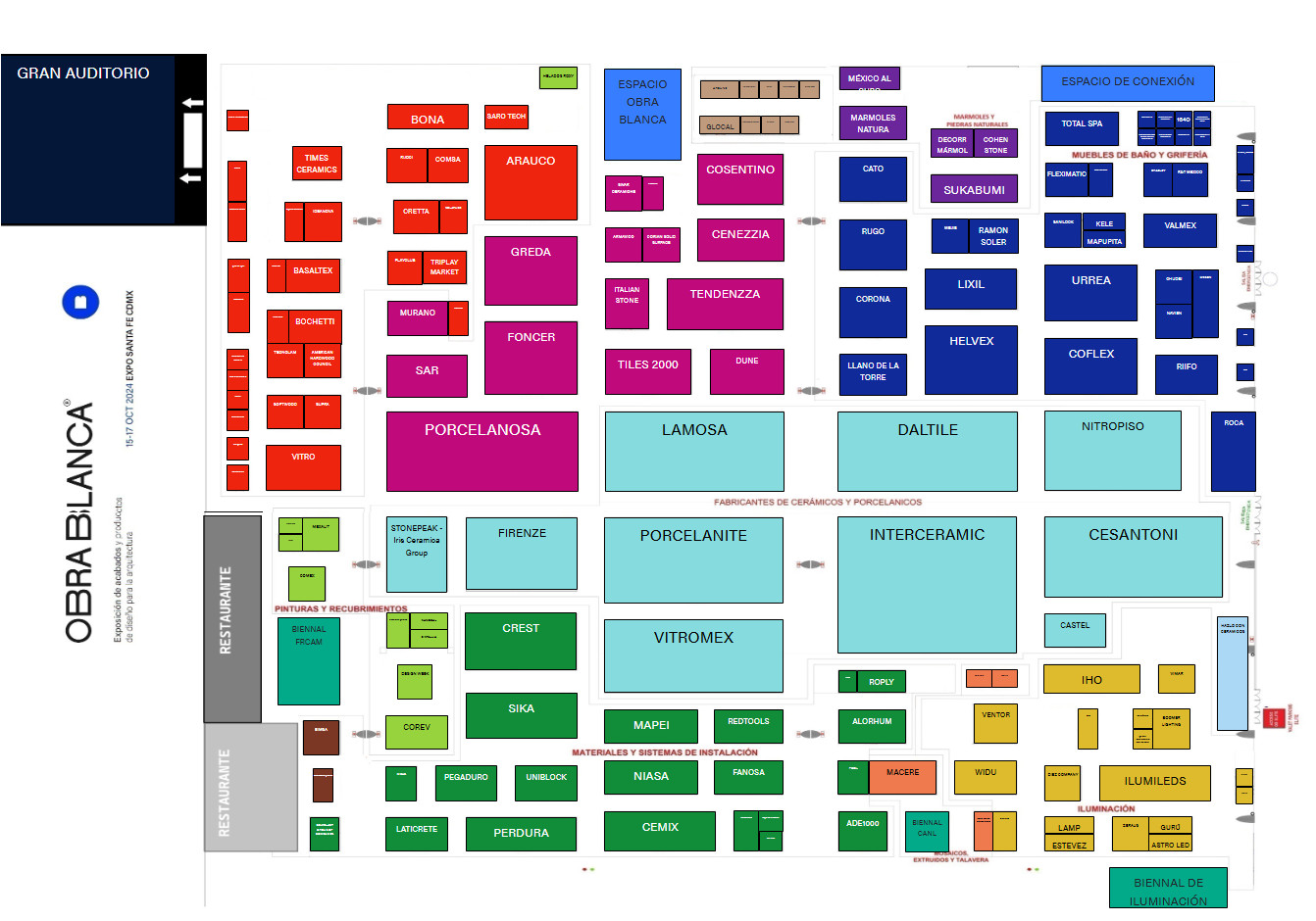 Mapa exposición Obra Blanca 2024