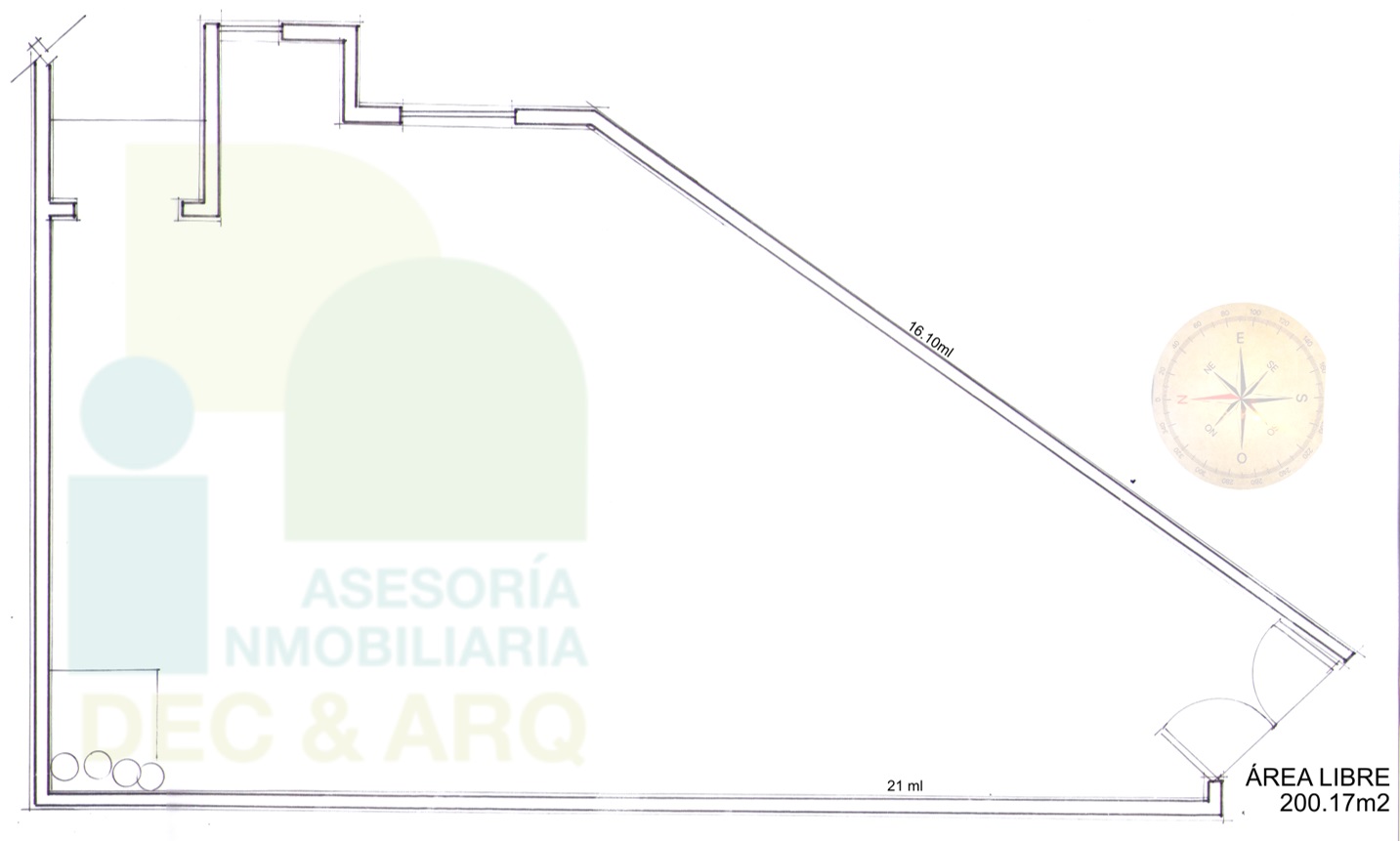 Plano del área libre