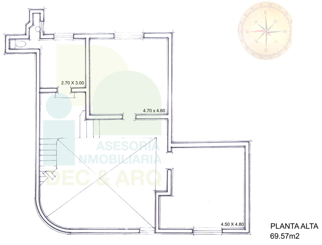 Plano de la planta alta