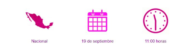 Programación del simulacro nacional 2024